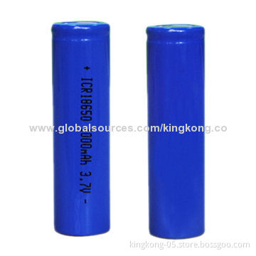 18650 1,000mAh Rechargeable Lithium Batteries with 3.7V Standard Voltage